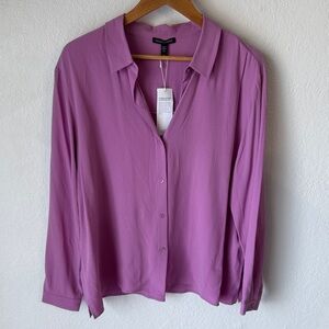 🆕 Eileen Fisher 100% Silk Georgette Top